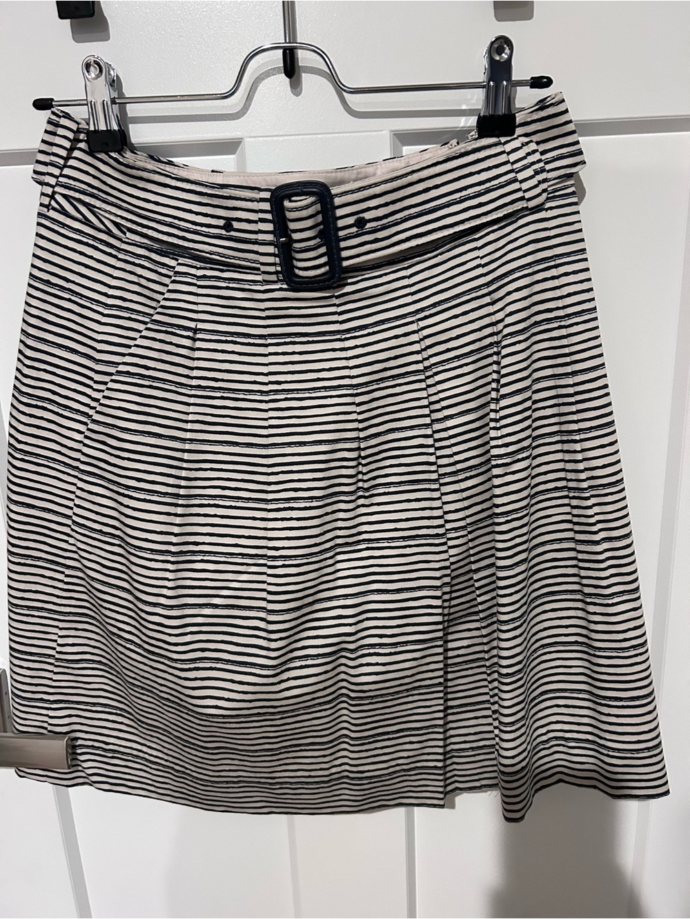Outback Red Navy and White Striped Skirt with Belt